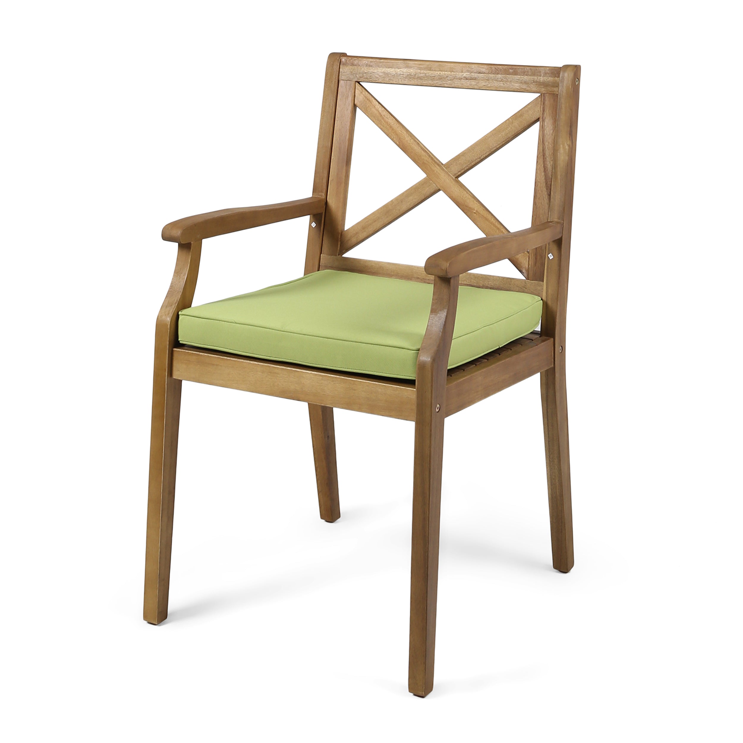 Perla Outdoor Dining Chairs with Cushions, Set of 2
