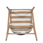 Outdoor Metal Frame Stools with Scallop-Shaped Backrest & Water-Resistant Cushions, Set of 2