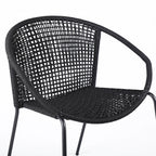Quilla Indoor Outdoor Stackable Rope Dining Chairs, Set of 2