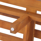 Mid-Century Modern 2-Piece Acacia Wood Outdoor Patio Set