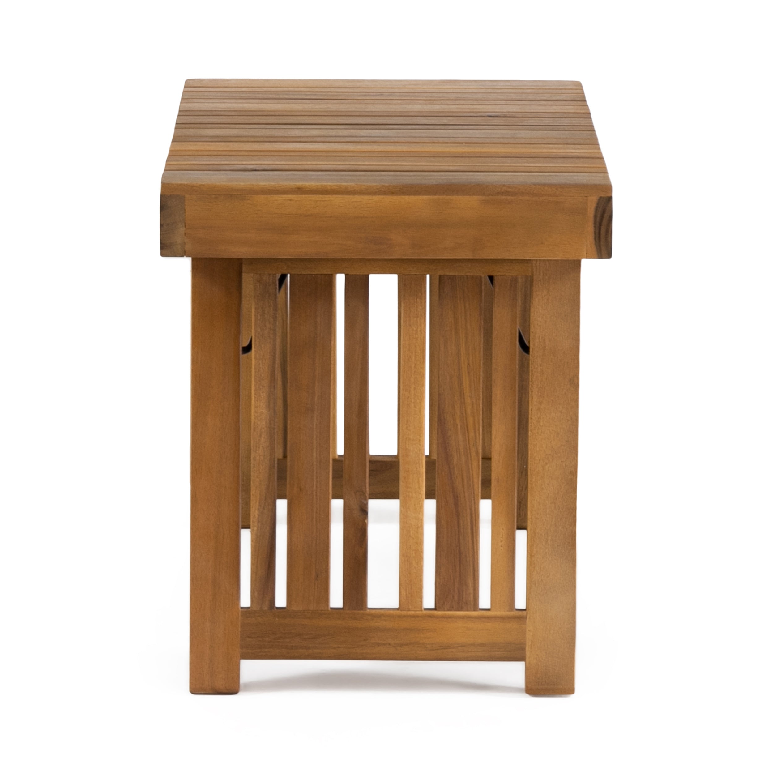 Kyoto Outdoor Foldable Side Table with Slat Design