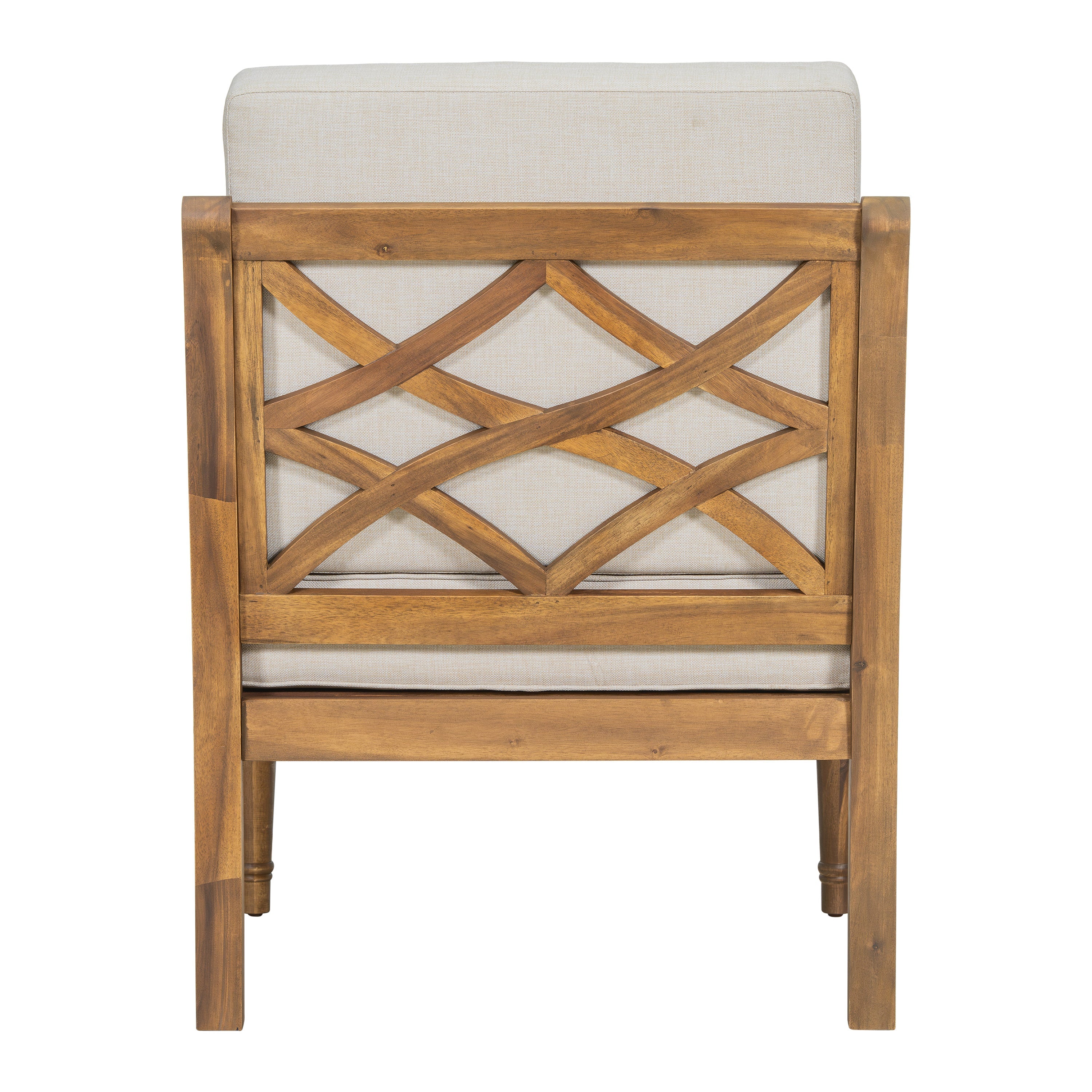Islewood Acacia Wood Outdoor Patio Club Chair with Cushions