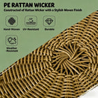 5 Piece Rattan Outdoor Conversation Set