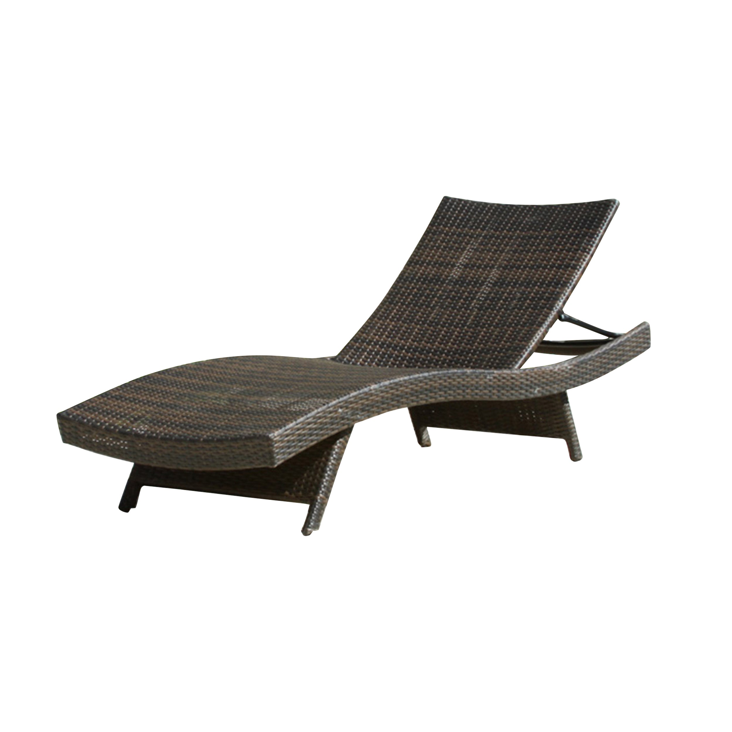 Crete Wicker Chaise Lounge, Set of 2