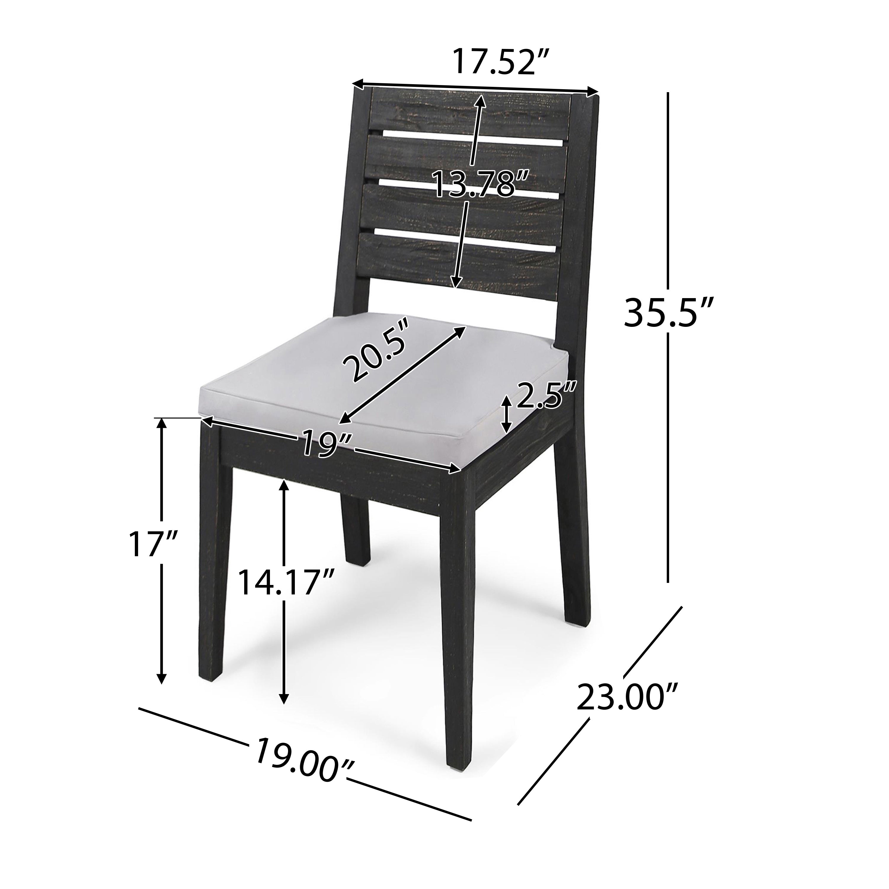 6-Seat Acacia Wood Outdoor Dining Set