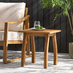 Selma Acacia Wood Outdoor Accent Side Table