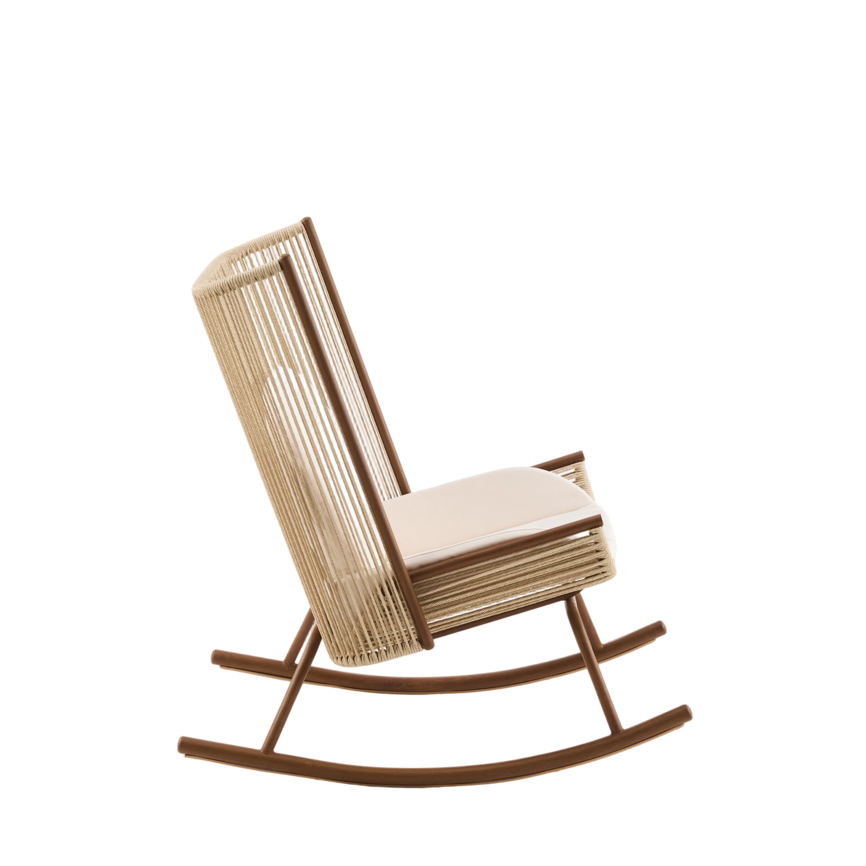 High Square Back Modern Outdoor Rocking Chair