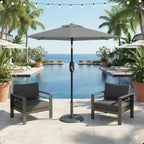 7.5 Feet Market Umbrella with Crank Lift & Tilt, Base Not Included