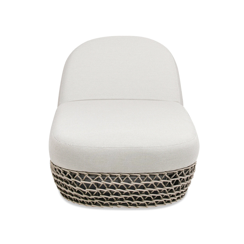 Willow Wicker & Sunbrella Upholstered Patio Lounger