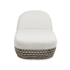 Willow Wicker & Sunbrella Upholstered Patio Lounger
