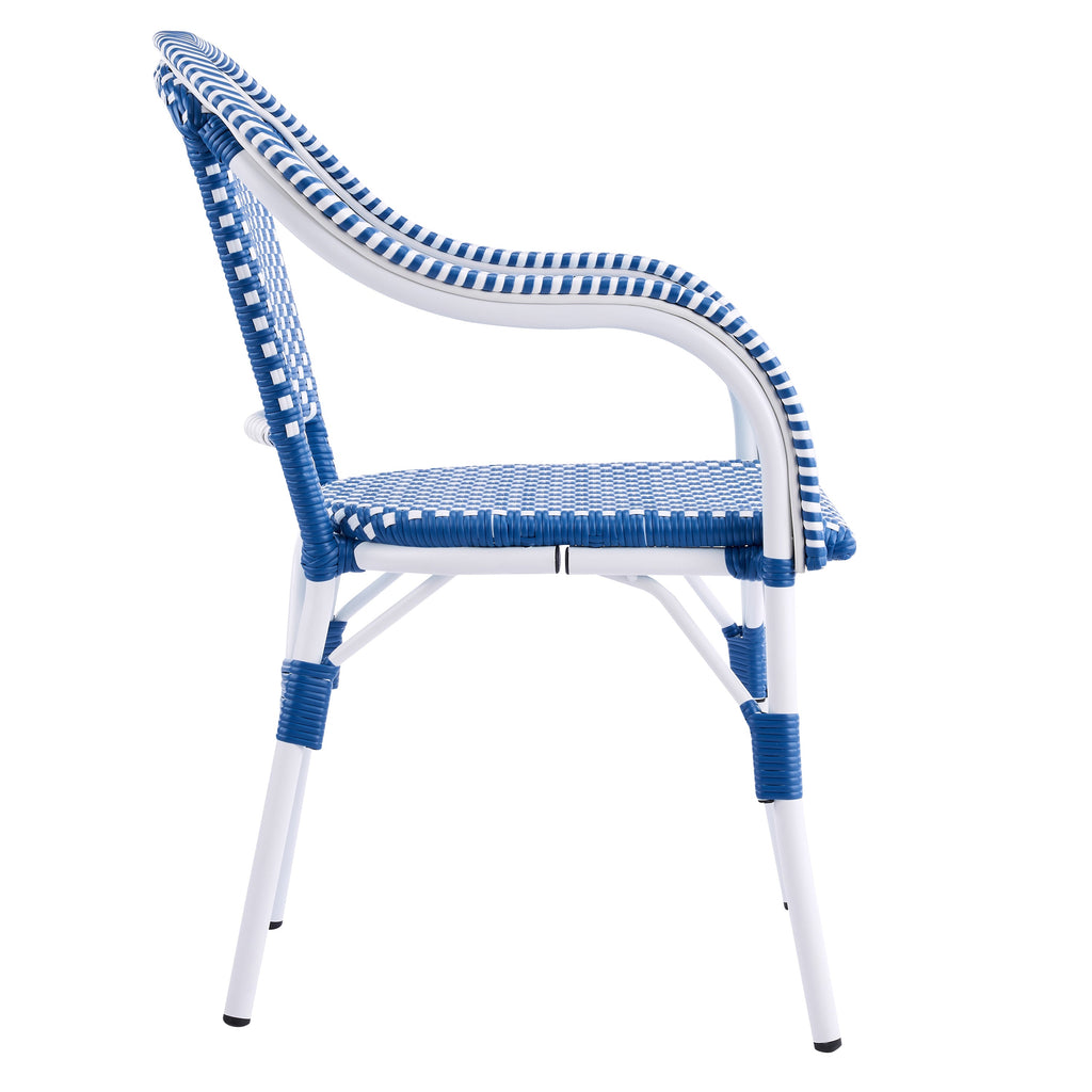 French Bistro Wicker Outdoor Dining Chair, Set of 2