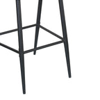 Outdoor Metal Frame Stools with Scallop-Shaped Backrest & Water-Resistant Cushions, Set of 2