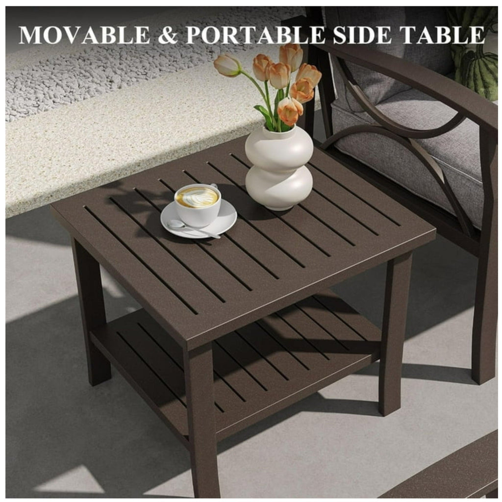 Marisol 5 Piece Metal Patio Furniture Set with 3 Seater Sofa