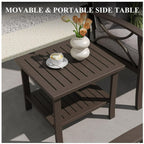 Marisol 5 Piece Metal Patio Furniture Set with 3 Seater Sofa