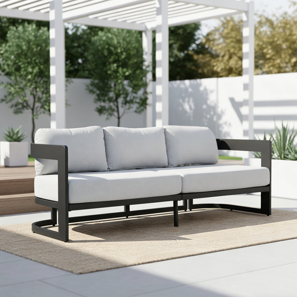 Elko Outdoor Patio Aluminum 3 Seater Sofa