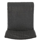 29" Outdoor Rattan Armless Barstools, Set of 2