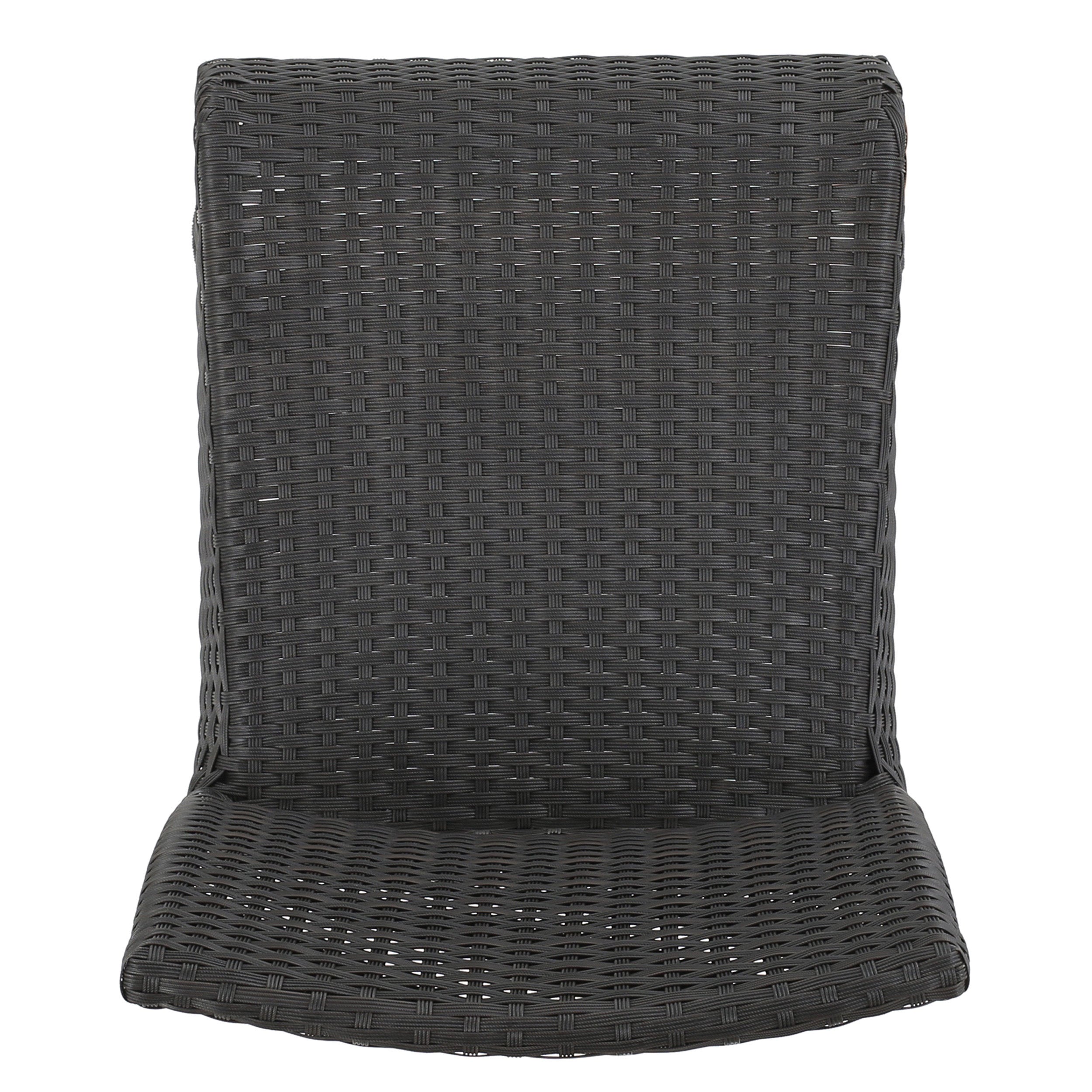 29" Outdoor Rattan Armless Barstools, Set of 2
