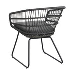 Outdoor Chair with Sled Legs and Curved Frame, Set of 2