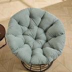 360° Swivel Indoor Outdoor Wicker Papasan Chair with Soft Thick Cushion