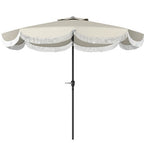 Allegra Scalloped Fringe Vented Patio Umbrella