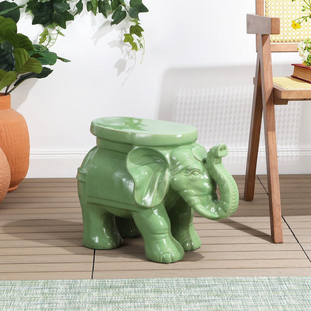 Elephant Ceramic Garden Stool