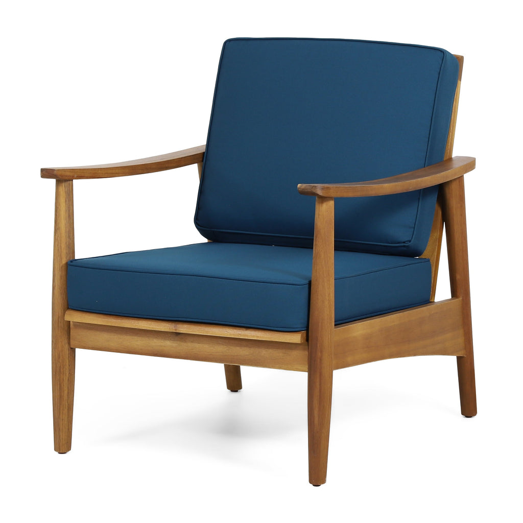 Ellsworth Outdoor Acacia Wood Club Chair