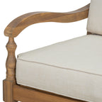 Islewood Acacia Wood Outdoor Loveseat with Cushions