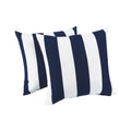 Navy & White Stripe Outdoor Square Pillows, Set of 2