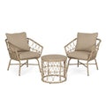 Zircon 3-Piece Patio Set with 2 Club Chairs and Round Table
