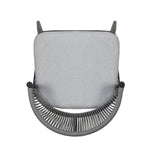 Outdoor Metal Frame Stools with Scallop-Shaped Backrest & Water-Resistant Cushions, Set of 2