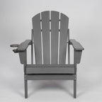Composite Folding Adirondack Chair with Dual Cup Holder