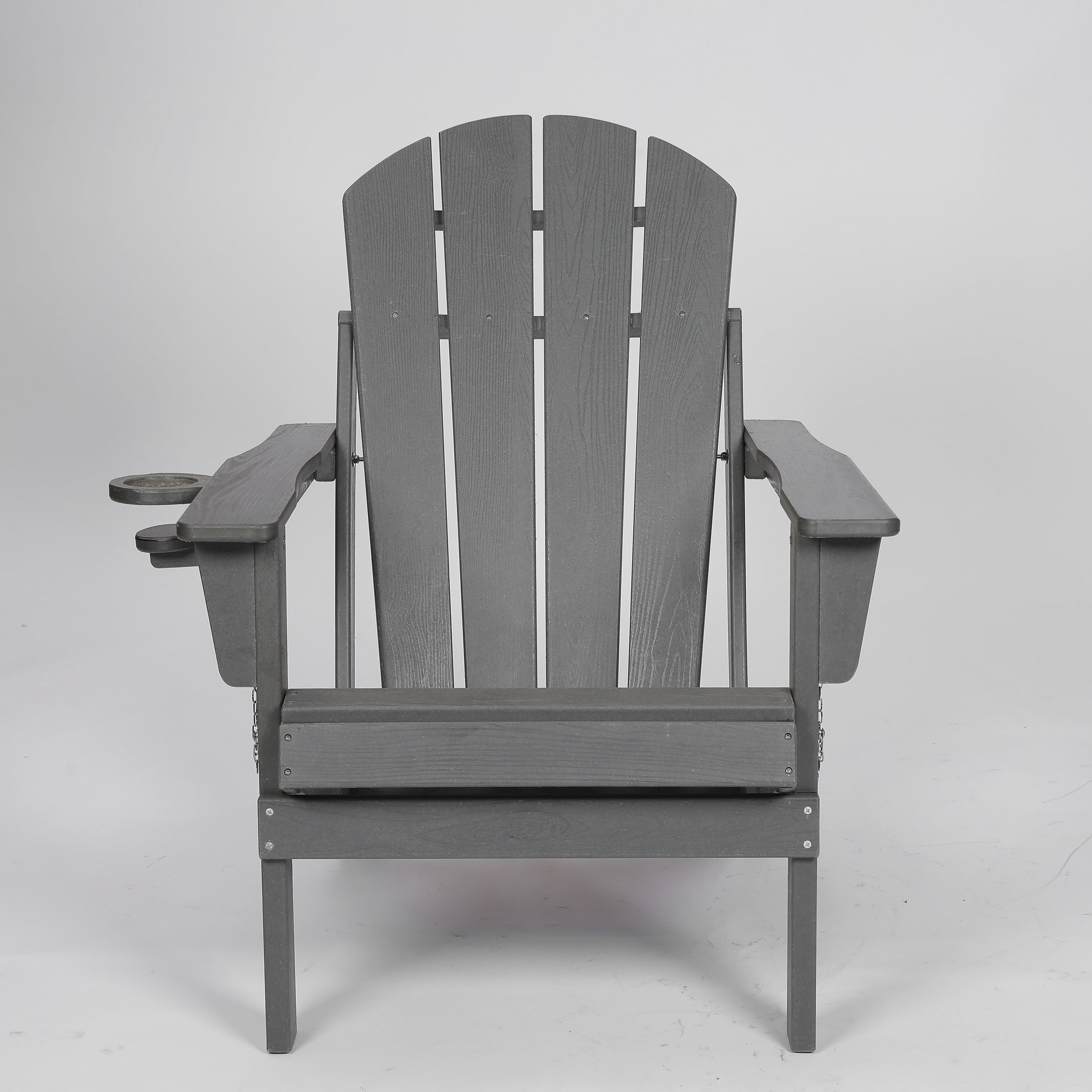 Composite Folding Adirondack Chair with Dual Cup Holder