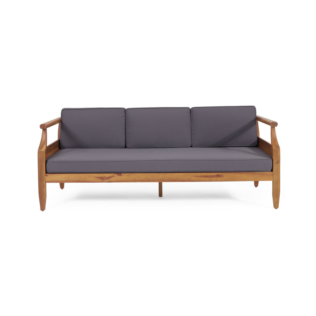 Aston Outdoor Acacia Wood 3 Seater Sofa