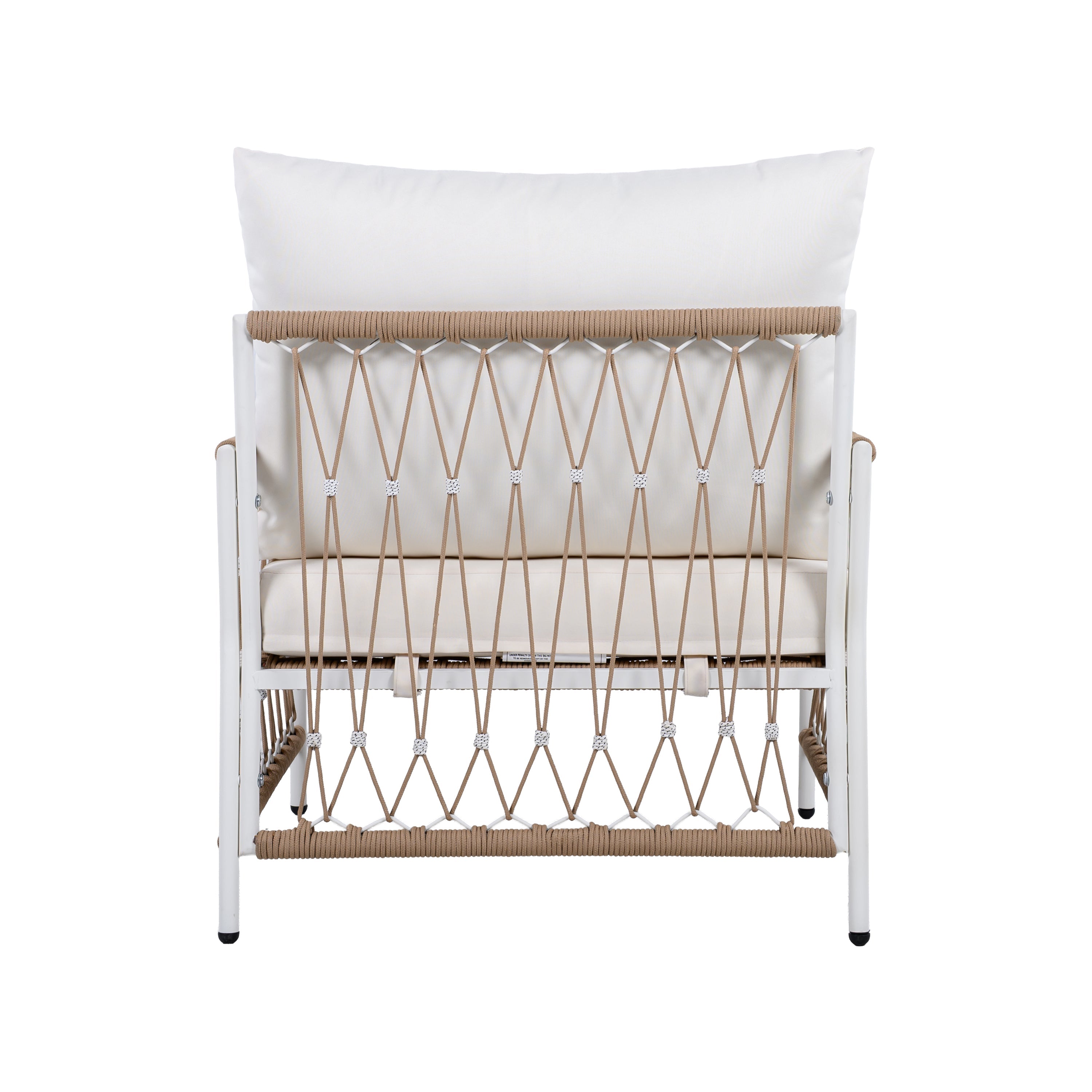 Caspian Outdoor Handwoven Rope Accent Chairs, Set of 2