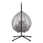 Hanging Swinging Egg Chair with Rattan Weaving, Base Included