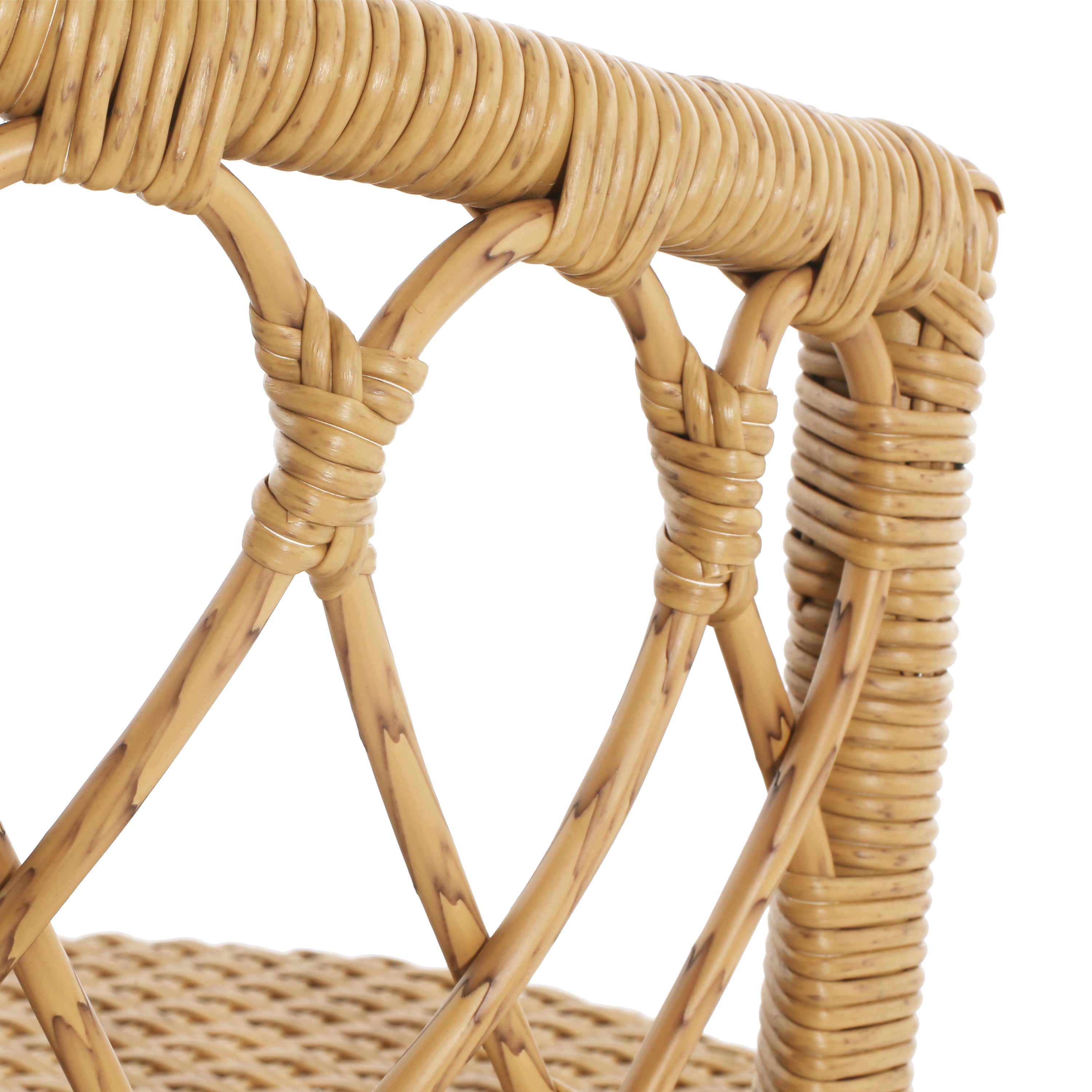 Bohemia Outdoor Brown Wicker Bar Stools, Set of 2