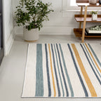 Janus Classic Coastal Ticking Stripe Reversible Machine-Washable Indoor/Outdoor Runner Rug