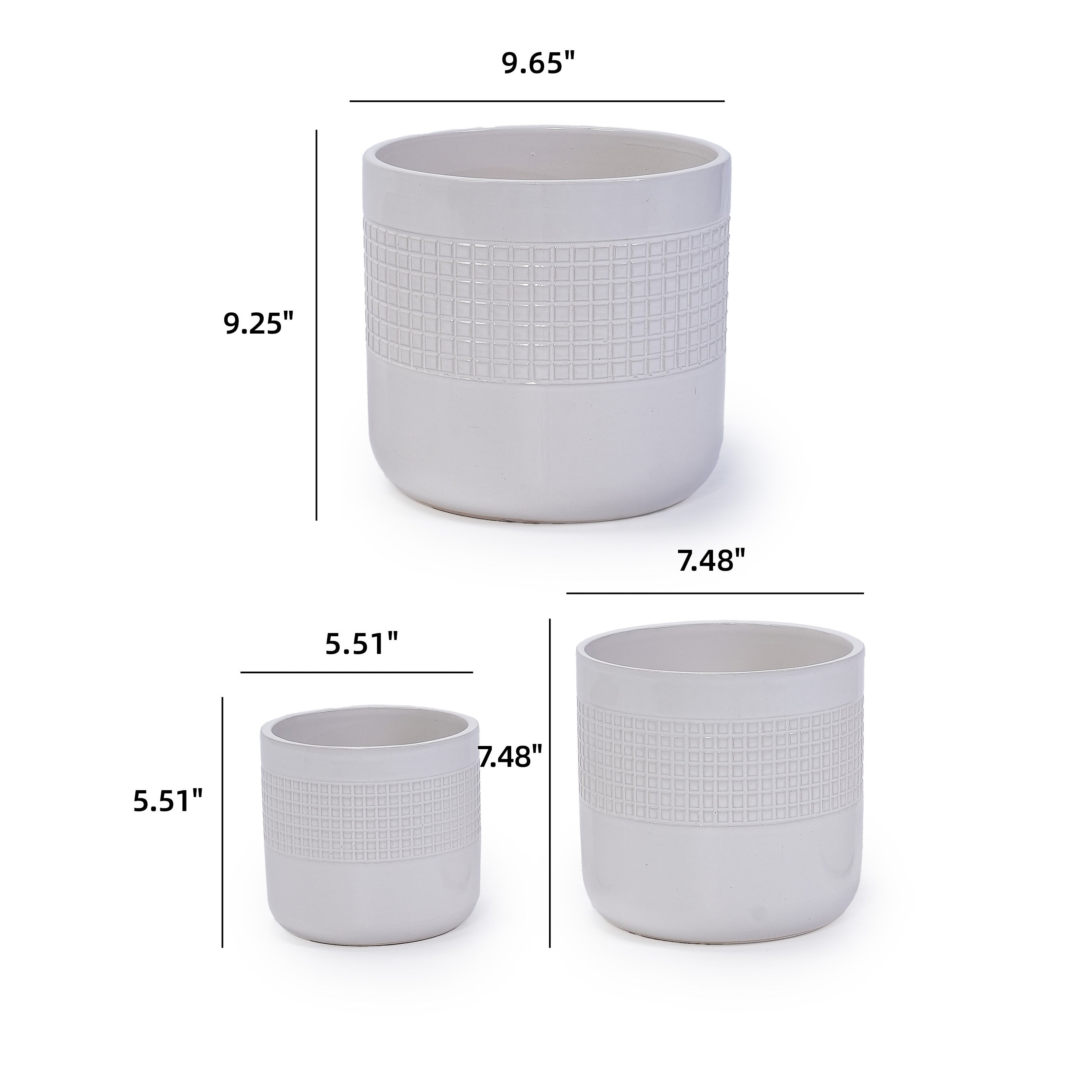 Pavo Handmade Ceramic Planter, Set of 3