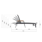 Wavellite Outdoor Chaise Lounges with Aluminum Frame and Mesh Seating