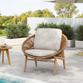 Cyril Outdoor Wicker Papasan Style Lounge Chair