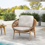 Cyril Outdoor Wicker Papasan Style Lounge Chair