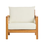 Khali Outdoor Club Chair with Acacia Wood Frame