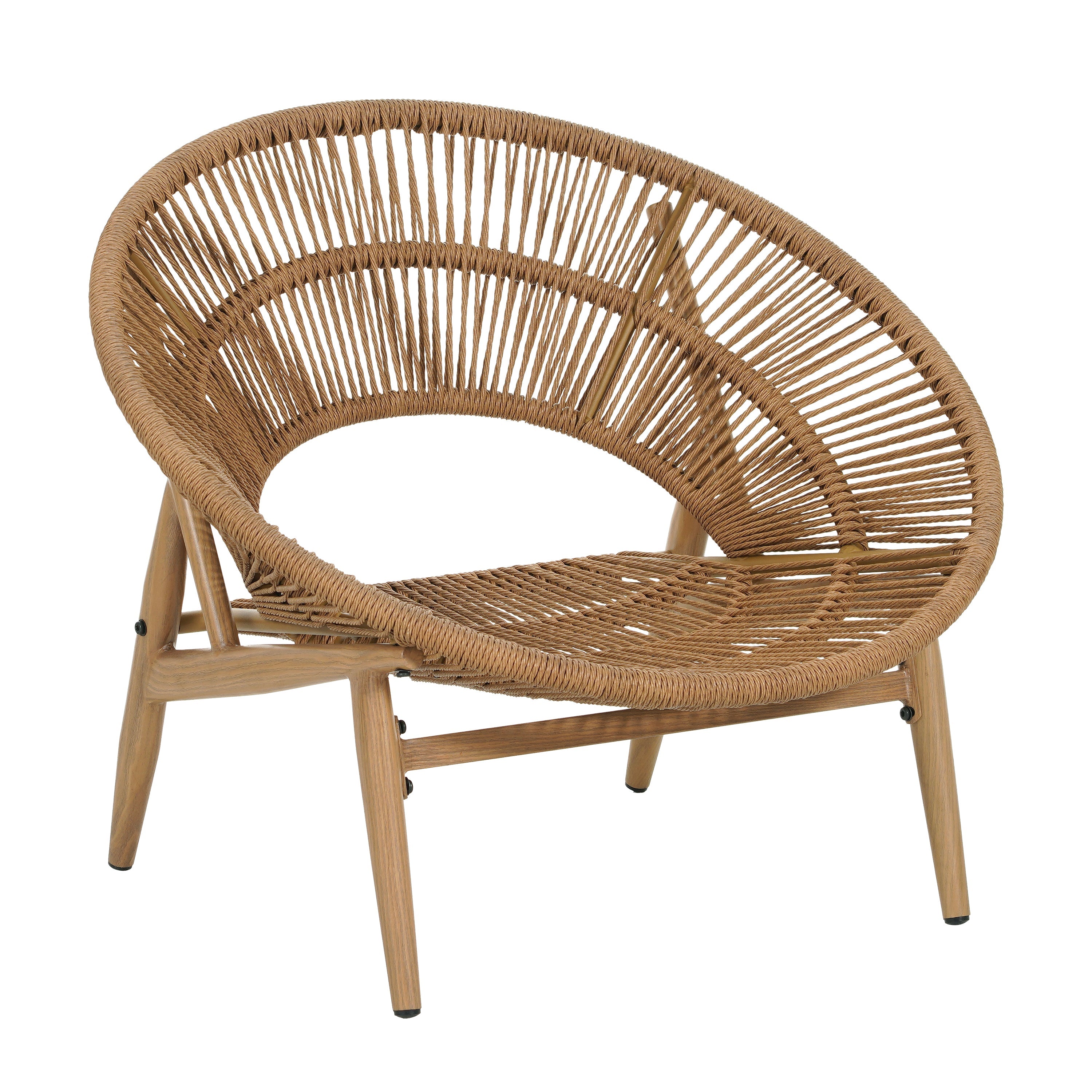 Cyril Outdoor Wicker Papasan Style Lounge Chair