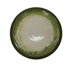 17'' Green Ombre Ceramic Bird Bath