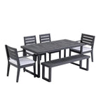 6-Seat Acacia Wood Outdoor Dining Set