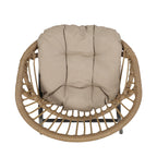 Outdoor Accent Chair with Curved Back and Basket Frame, Set of 2