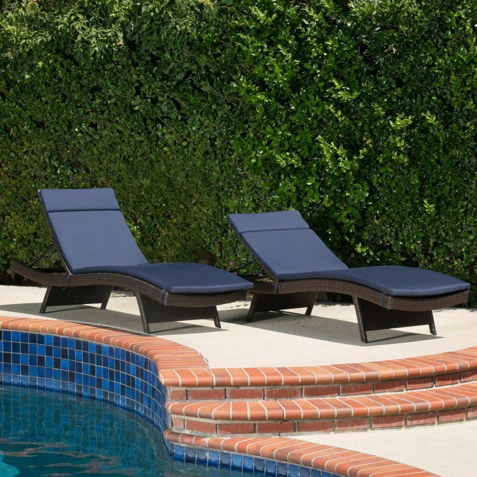 Salem Outdoor Chaise Lounge Cushion, Set of 2