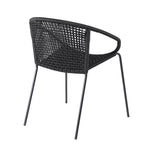 Quilla Indoor Outdoor Stackable Rope Dining Chairs, Set of 2