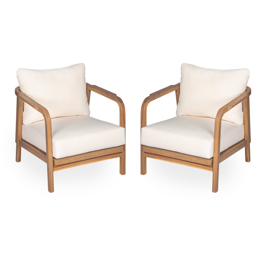 Calder Outdoor Lounge Chair with Woven Backrest