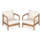 Calder Outdoor Lounge Chair with Woven Backrest